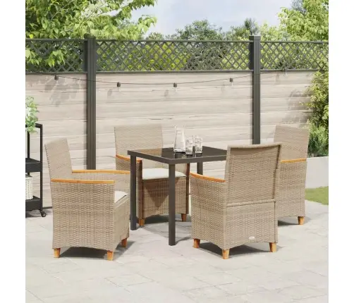 Aia Söögilaudade Komplekt 5 Pcs Beež Polürotang