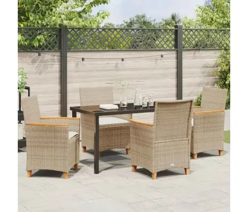 Sodo Valgomojo Komplektas 5 Pcs Smėlio Poliratanas