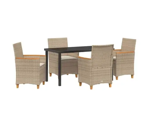 Sodo Valgomojo Komplektas 5 Pcs Smėlio Poliratanas