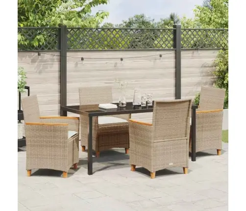 Aia Söögilaudade Komplekt 5 Pcs Beež Polürotang