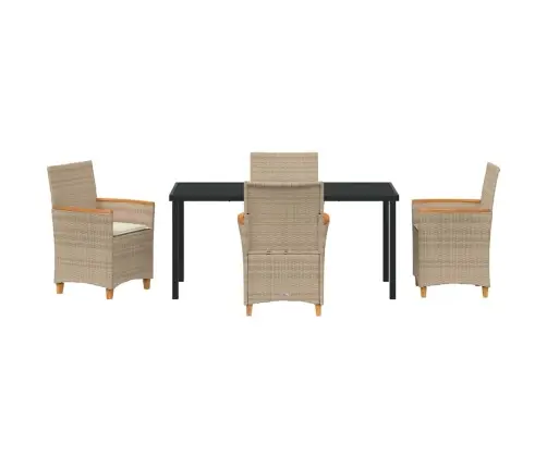 Aia Söögilaudade Komplekt 5 Pcs Beež Polürotang