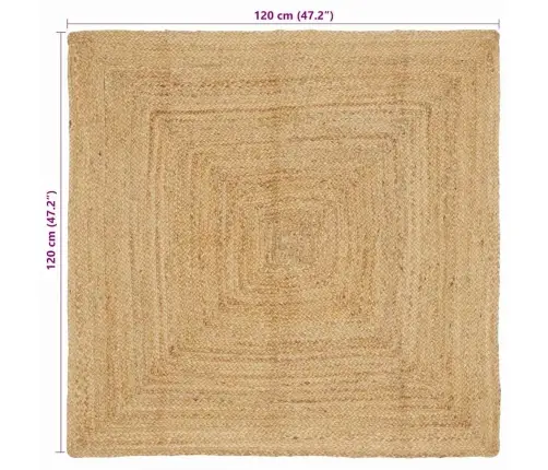 Kilimas Smėlio 120 X 120 Cm Džiutas Kilimas Smėlio 120 X 120 Cm Džiutas