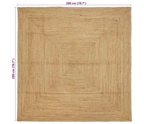 Kilimas Smėlio 200 X 200 Cm Džiutas