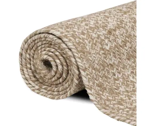 Kilimas Natūrali Ir Balta 60 X 110 Cm Džiutas