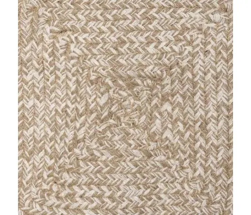 Paklājs Pinuma Raksts Dabisks Un Balts 80 X 300 Cm Džuta Vidaxl