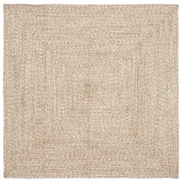 Paklājs Dabisks Un Balts 120 X 120 Cm Džuta Vidaxl