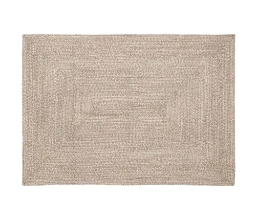 Paklājs Dabisks Un Balts 120 X 170 Cm Džuta Vidaxl