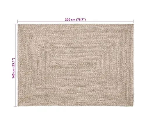 Kild Looduslik Ja Valge 140 X 200 Cm Dužuut