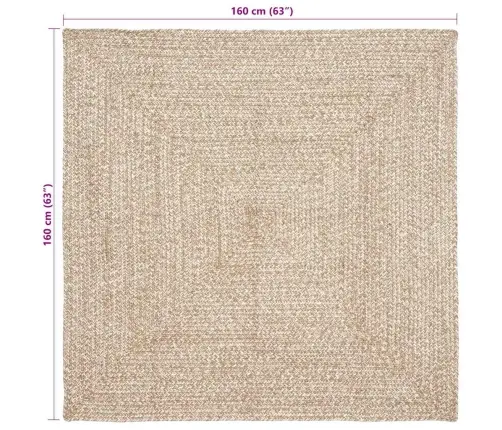 Kild Looduslik Ja Valge 160 X 160 Cm Dužuut