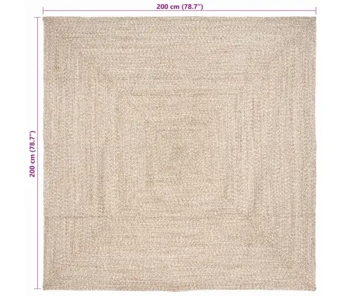 Kild Looduslik Ja Valge 200 X 200 Cm Dužuut