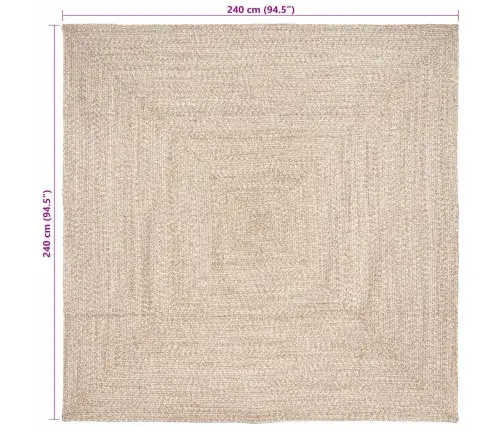 Kild Looduslik Ja Valge 240 X 240 Cm Dužuut