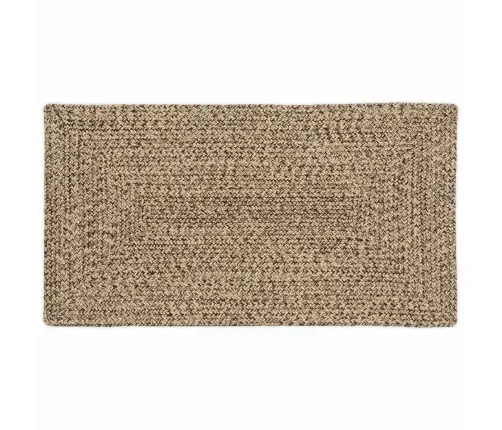 Paklājs Pinuma Raksts Dabīga Un Melna 60 X 110 Cm Džuta Vidaxl