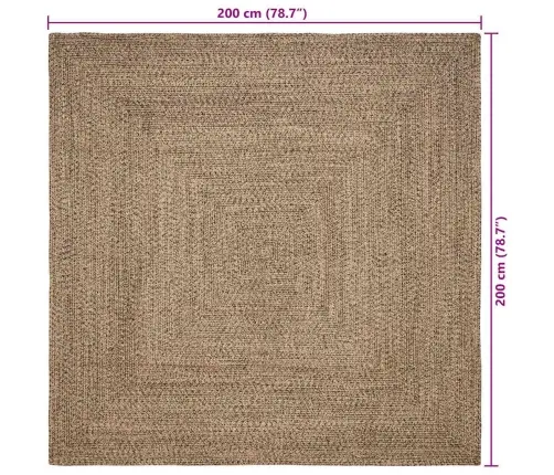 Kild Naturaalne Ja Must 200 X 200 Cm Dužuut