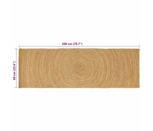 Paklājs Brūna 60 X 200 Cm Džuta Vidaxl