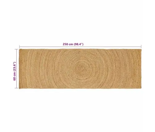 Paklājs Brūna 60 X 250 Cm Džuta Vidaxl