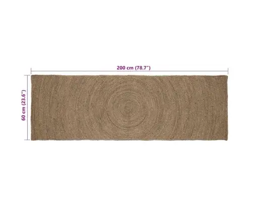 Kilimas Pilka 60 X 200 Cm Džiutas