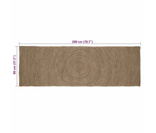 Kilimas Pilka 80 X 200 Cm Džiutas