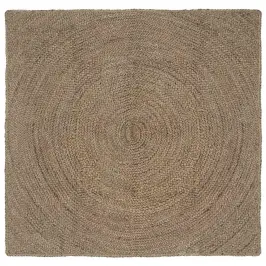 Paklājs Pelēka 160 X 160 Cm Džuta Vidaxl Paklājs Pelēka 160 X 160 Cm Džuta Vidaxl