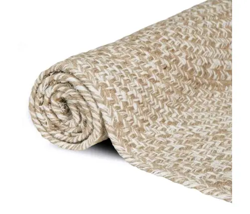 Kilimas Natūrali Ir Balta 60 X 110 Cm Džiutas