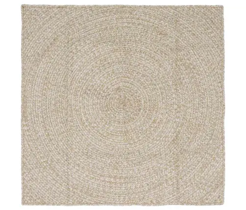 Paklājs Dabisks Un Balts 120 X 120 Cm Džuta Vidaxl