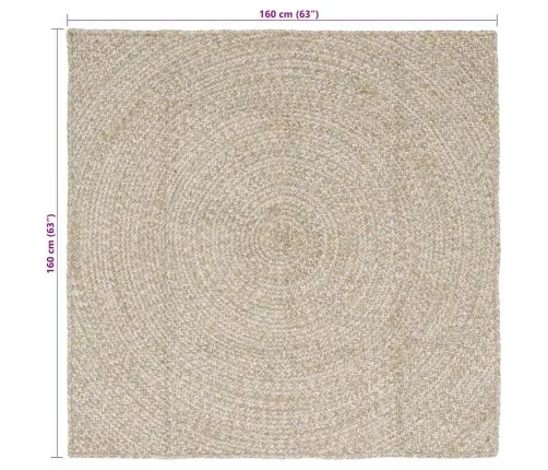 Alavaibad Kandiline Looduslik Ja Valge 160 X 160 Cm Dužuut