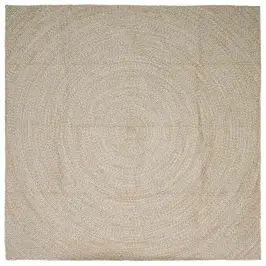 Kilimas Natūrali Ir Balta 200 X 200 Cm Džiutas