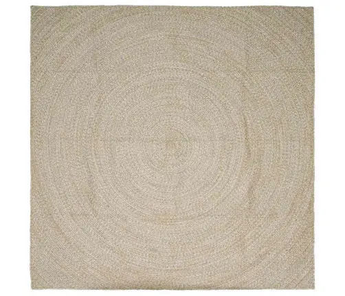 Paklājs Dabisks Un Balts 240 X 240 Cm Džuta Vidaxl