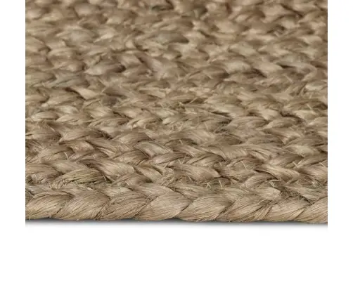 Paklājs Dabīgs Un Melns 300 X 300 Cm Džuta Vidaxl