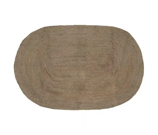 Paklājs Dabīgs Un Melns 300 X 300 Cm Džuta Vidaxl