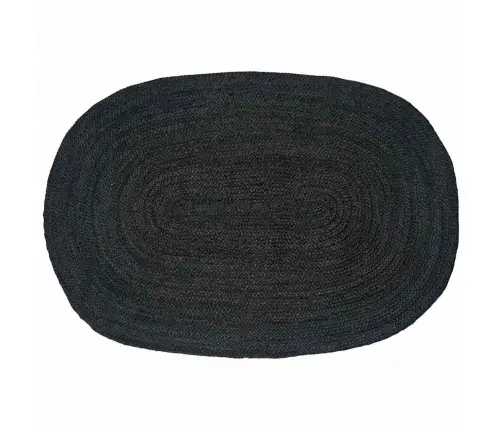 Paklājs Dabīgs Un Melns 300 X 300 Cm Džuta Vidaxl