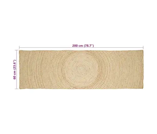 Kild Looduslik Ja Valge 60 X 200 Cm Dužuut