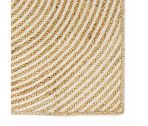 Paklājs Dabisks Un Balts 80 X 250 Cm Džuta Vidaxl