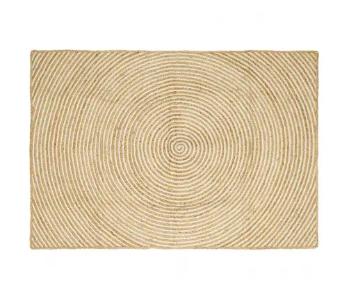 Paklājs Dabisks Un Balts 120 X 170 Cm Džuta Vidaxl