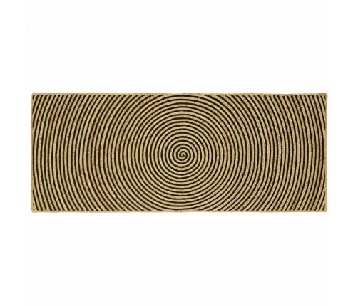 Paklājs Dabīgs Un Melns 80 X 200 Cm Džuta Vidaxl