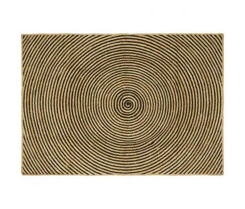 Kilimas Natūrali Ir Juoda 120 X 170 Cm Džiutas