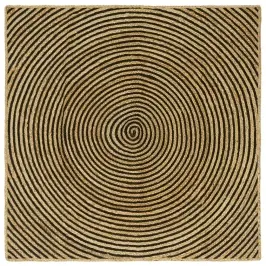 Paklājs Dabīgs Un Melns 160 X 160 Cm Džuta Vidaxl Paklājs Dabīgs Un Melns 160 X 160 Cm Džuta Vidaxl