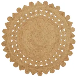 Paklājs Brūna Ø 210 Cm Džuta Vidaxl