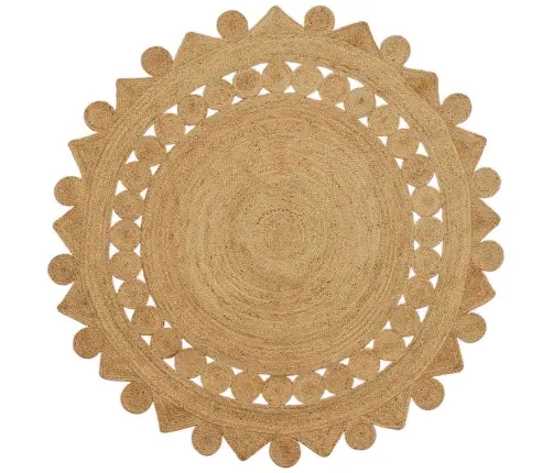 Paklājs Brūna Ø 210 Cm Džuta Vidaxl