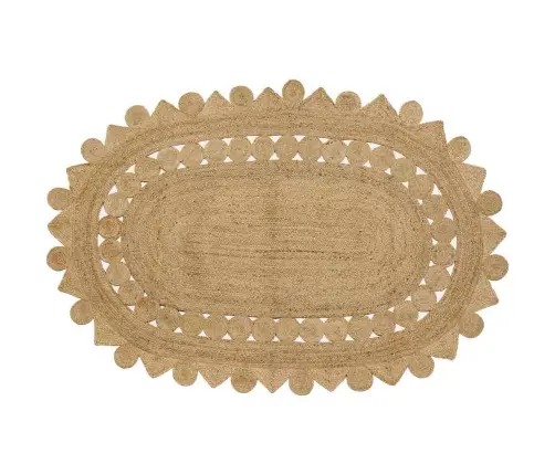 Paklājs Bēša 152 X 245 Cm Džuta Vidaxl