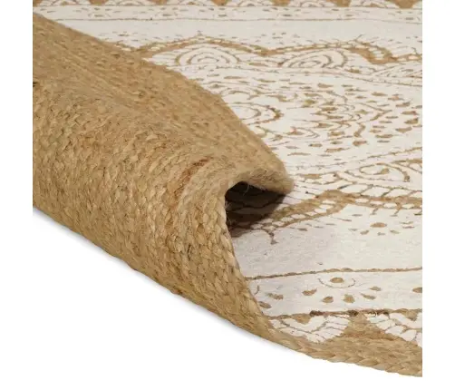 Jutinis Kilimas Gėlių Natūrali 152 X 245 Cm Džiutas
