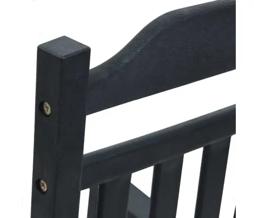 Dārza Šūpuļkrēsls Melnā Krāsā 65X84X114 Cm Hdpe Vidaxl