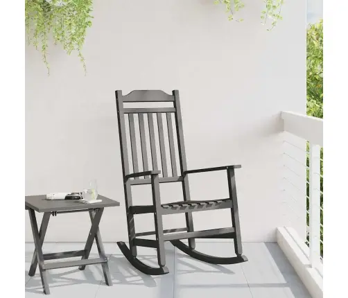 Dārza Šūpuļkrēsls Melnā Krāsā 65X84X114 Cm Hdpe Vidaxl