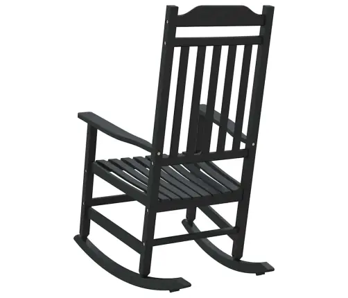 Dārza Šūpuļkrēsls Melnā Krāsā 65X84X114 Cm Hdpe Vidaxl