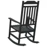 Dārza Šūpuļkrēsls Melnā Krāsā 65X84X114 Cm Hdpe Vidaxl