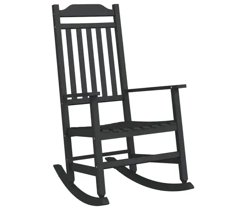 Dārza Šūpuļkrēsls Melnā Krāsā 65X84X114 Cm Hdpe Vidaxl