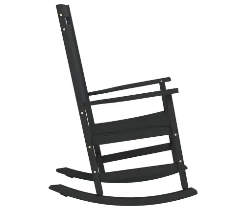 Dārza Šūpuļkrēsls Melnā Krāsā 65X84X114 Cm Hdpe Vidaxl