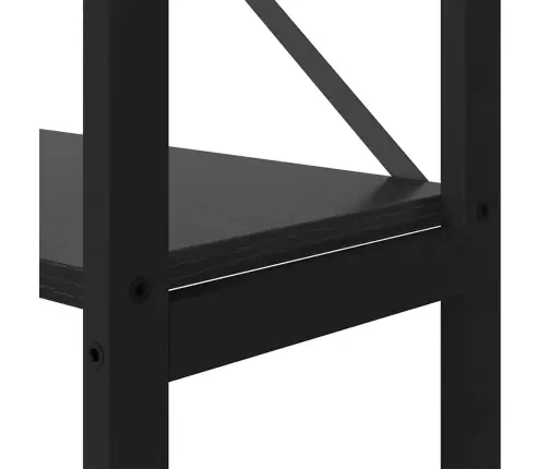 Grāmatu Plaukts Melns Ozols 156 X 25 X 167.5 Cm Vidaxl