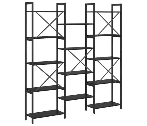 Grāmatu Plaukts Melns Ozols 156 X 25 X 167.5 Cm Vidaxl