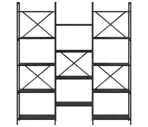 Grāmatu Plaukts Melns Ozols 156 X 25 X 167.5 Cm Vidaxl