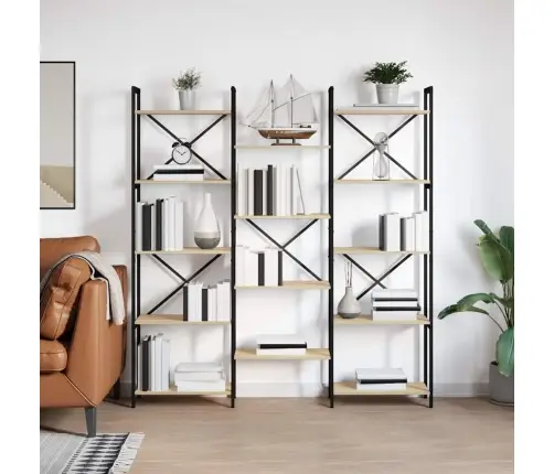 Raamatukapp Sonoma Tamm 156 X 25 X 167 Cm Tehispuit